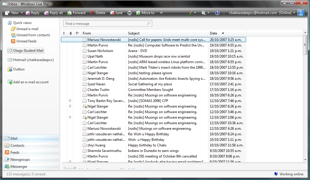Outlook Email Windows Vista Premium